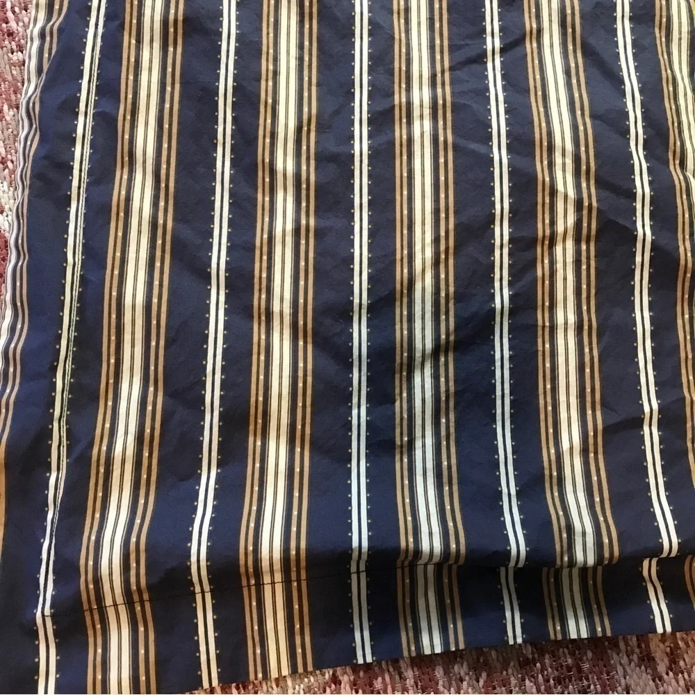 Nina home Nina Campbell large square blue beige stripe pillowcase 25” x 25”